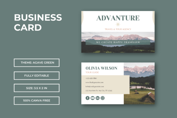 Agave Green Business Card Template: A Modern Solution for Professional Branding