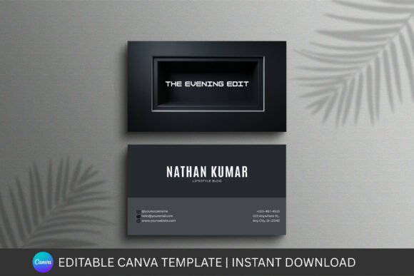 Black Business Card Canva Template: A Modern Approach to Professional Branding
