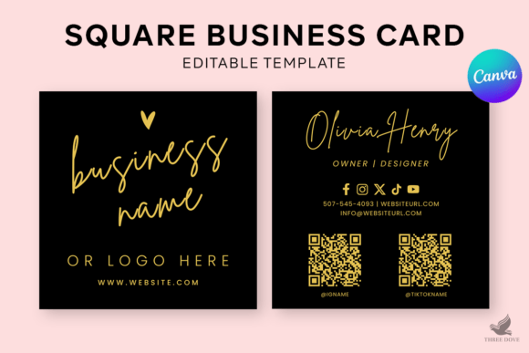 Black Gold Square Business Card Template: A Practical Guide for Customization and Use