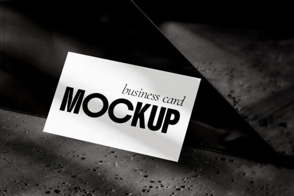 Dark Modern Business Card Mockup