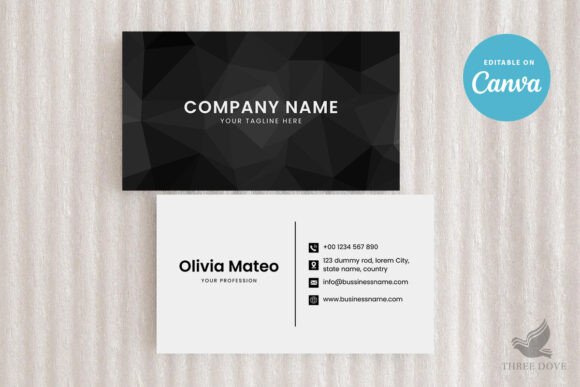 Double Color Business Card Template