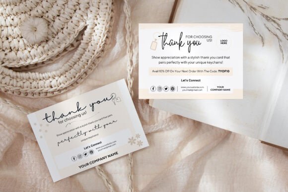 Free Keychain Business Thank You Card