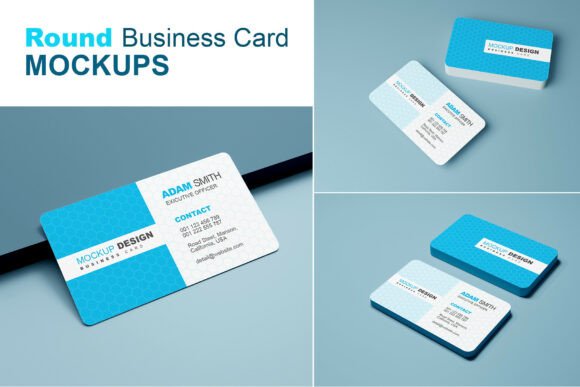 Round Business Card Mockups - 4: A Practical Tool for Professional Presentation