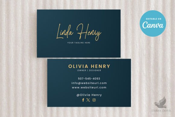 Royal Dark Green Business Card Template: A Modern and Professional Choice