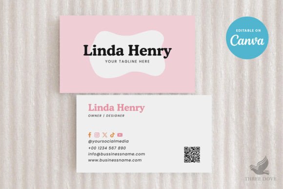 Royal Pink Business Card Template: A Modern, Professional, and Customizable Design for Small Businesses
