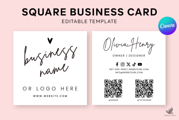 Square Business Card Template